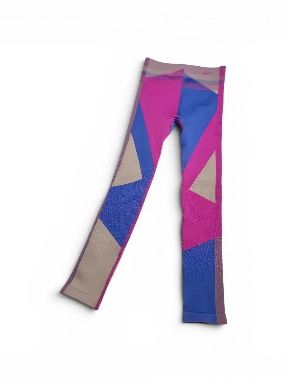 Nike Pink, Blue & Cream Colorblock Performance Leggings